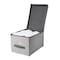 Simplify Storage Tote, 11-13/16 in L x 15-3/4 in W x 11-13/16 in H, Gray, Plastic 26601-GREY - alternate 4